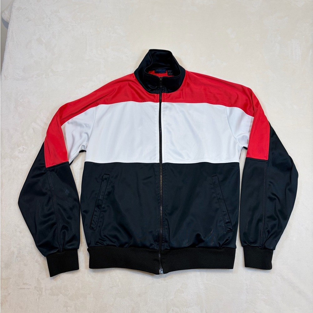 Vintage Herman’s Sporting Goods Colorblock Track Jacket - Red, White & Black